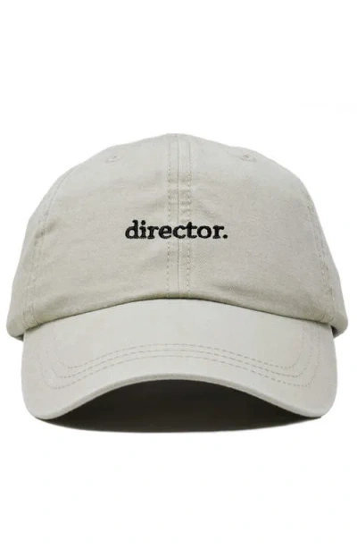 Dalix Director Embroidered Low Crown Cap In Washed Stone White