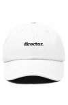 Dalix Director Embroidered Low Crown Cap In White