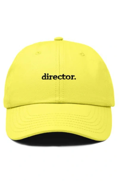 Dalix Director Embroidered Low Crown Cap In Yellow