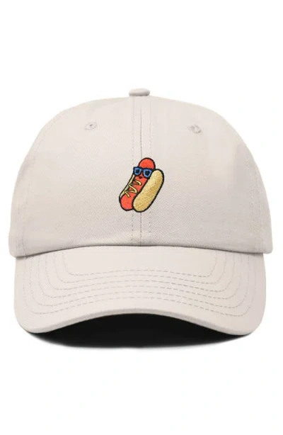 Dalix Dog Days Embroidered Casual Cap In Beige