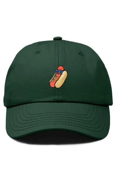Dalix Dog Days Embroidered Casual Cap In Dark Green