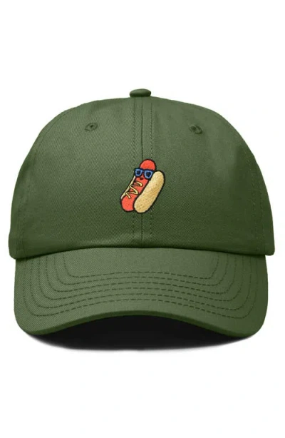 Dalix Dog Days Embroidered Casual Cap In Olive