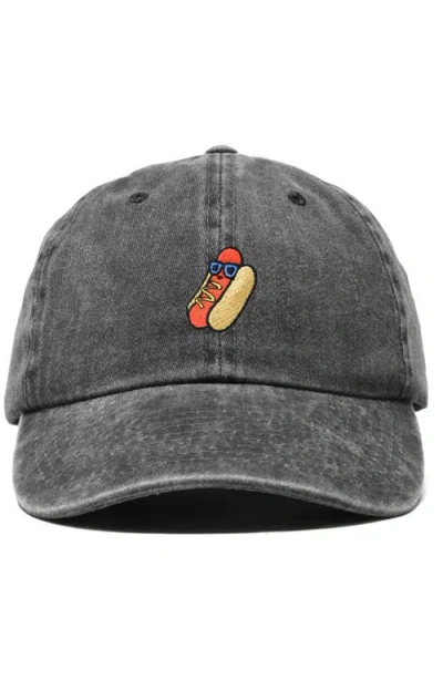 Dalix Dog Days Embroidered Casual Cap In Washed Black