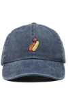 Dalix Dog Days Embroidered Casual Cap In Washed Navy Blue