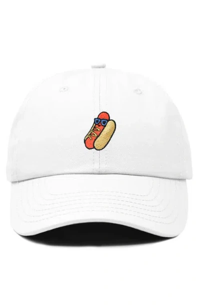 Dalix Dog Days Embroidered Casual Cap In White