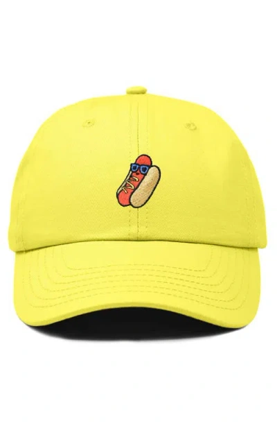 Dalix Dog Days Embroidered Casual Cap In Yellow