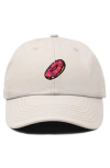 Dalix Donut Embroidered Adjustable Cap In Beige