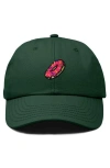 Dalix Donut Embroidered Adjustable Cap In Dark Green