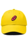 Dalix Donut Embroidered Adjustable Cap In Gold