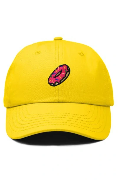 Dalix Donut Embroidered Adjustable Cap In Gold