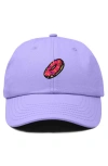 Dalix Donut Embroidered Adjustable Cap In Lavender