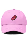Dalix Donut Embroidered Adjustable Cap In Light Pink