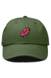 Dalix Donut Embroidered Adjustable Cap In Olive