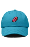 Dalix Donut Embroidered Adjustable Cap In Teal