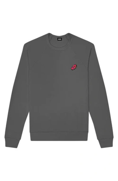 Dalix Donut Fleece Sweatshirt In Asphalt Gray
