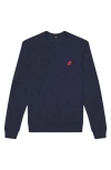 Dalix Donut Fleece Sweatshirt In Heather Navy