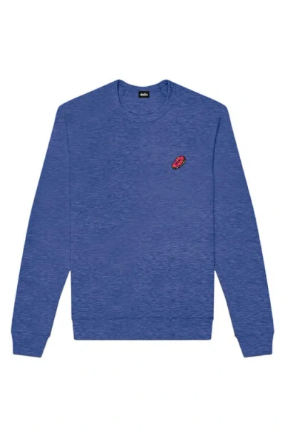 Dalix Donut Fleece Sweatshirt In Heather True Royal