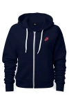 Dalix Donut Zip Hoodie In Navy Blue