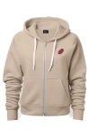 Dalix Donut Zip Hoodie In Tan