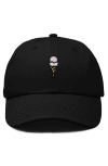 Dalix Double Scoop Embroidered Cap In Black
