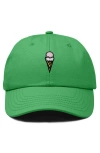 Dalix Double Scoop Embroidered Cap In Kelly Green