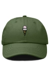 Dalix Double Scoop Embroidered Cap In Olive