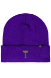 Dalix Espresso Martini Beanie Cap In Purple