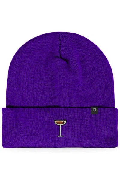 Dalix Espresso Martini Beanie Cap In Purple