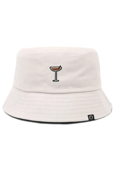 Dalix Espresso Martini Bucket Hat In Parchment White