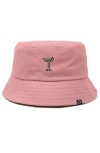 Dalix Espresso Martini Bucket Hat In Peach Melba