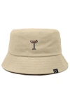 Dalix Espresso Martini Bucket Hat In Sesame Beige