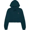 Dalix Espresso Martini Cropped Hoodie In Atlantic Green