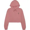 Dalix Espresso Martini Cropped Hoodie In Mauve