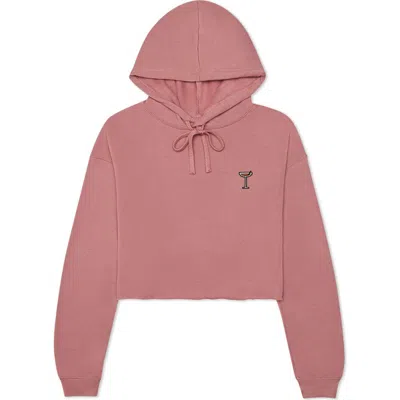 Dalix Espresso Martini Cropped Hoodie In Mauve