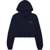 Dalix Espresso Martini Cropped Hoodie In Navy Blue