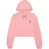 Dalix Espresso Martini Cropped Hoodie In Pink