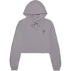 Dalix Espresso Martini Cropped Hoodie In Storm Gray