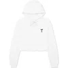Dalix Espresso Martini Cropped Hoodie In White