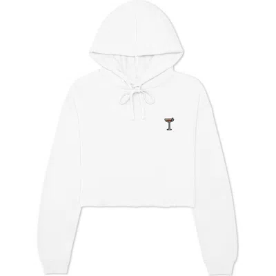 Dalix Espresso Martini Cropped Hoodie In White