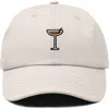 Dalix Espresso Martini Embroidered Hat In Beige