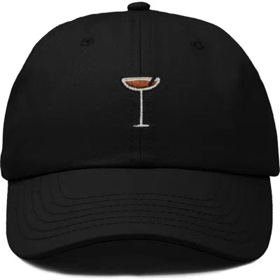 Dalix Espresso Martini Embroidered Hat In Black