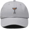 Dalix Espresso Martini Embroidered Hat In Gray