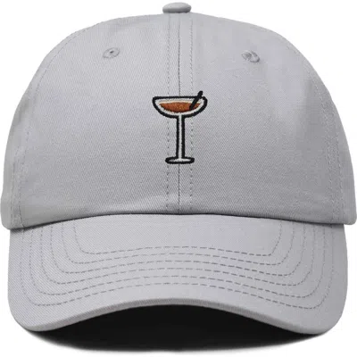 Dalix Espresso Martini Embroidered Hat In Gray