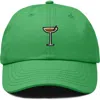 Dalix Espresso Martini Embroidered Hat In Kelly Green