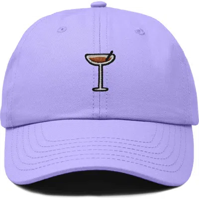 Dalix Espresso Martini Embroidered Hat In Lavender