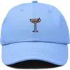 Dalix Espresso Martini Embroidered Hat In Light Blue