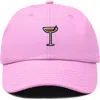 Dalix Espresso Martini Embroidered Hat In Light Pink