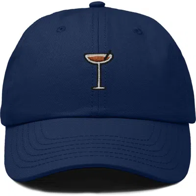 Dalix Espresso Martini Embroidered Hat In Navy Blue