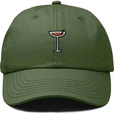 Dalix Espresso Martini Embroidered Hat In Olive