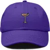 Dalix Espresso Martini Embroidered Hat In Purple